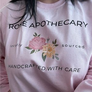 Long sleeve Tee. “Rose Apothecary”